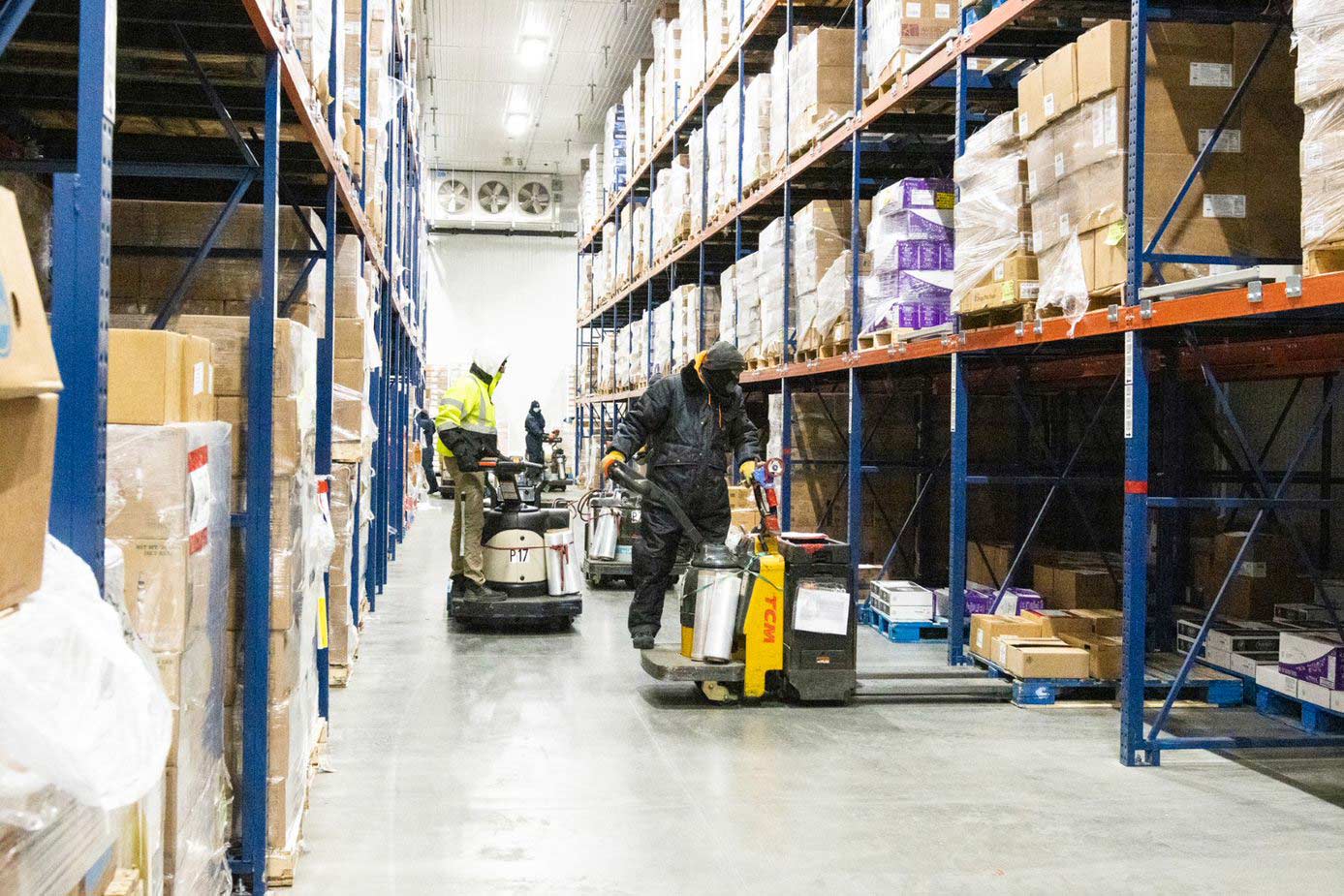 Pallet Jack operators at Second Harvest Heartland in Minneapolis