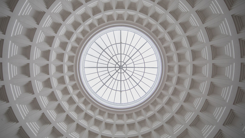 Rotunda oculus of Corcoran School of the Arts & Design, renovation designed by LEO A DALY