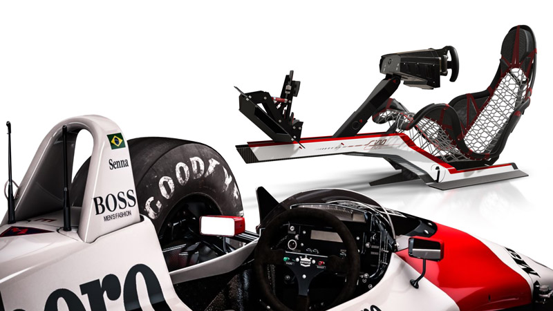 A custom, console-compatible F1 racing simulator designed by Enrique Greenwell