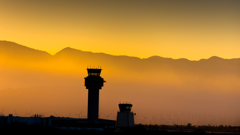 Air traffic control tower silhouette LEO A DALY