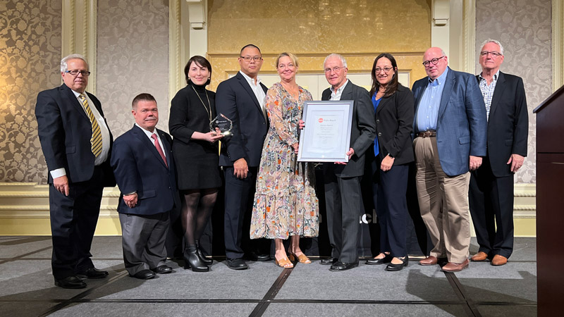 The combined project team for 360 Rosemary poses with their AIA Palm Beach Honor Award